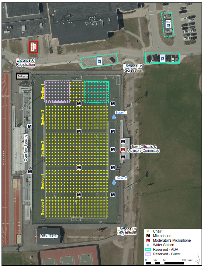 2021 Town Meeting Seating Map