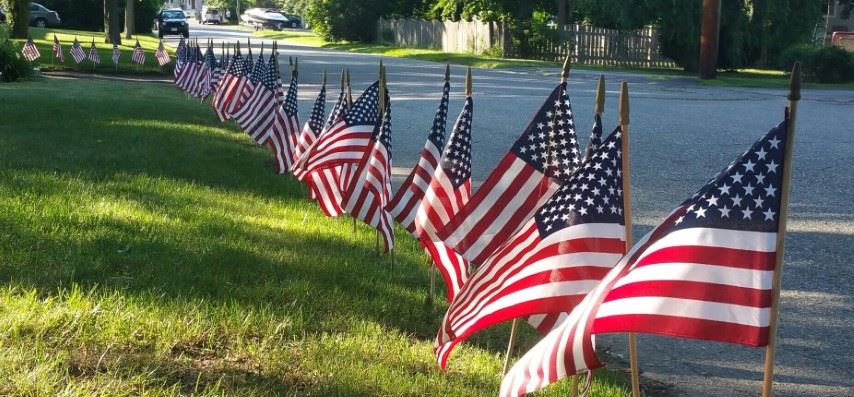 50 Flags for the Hingham Parade