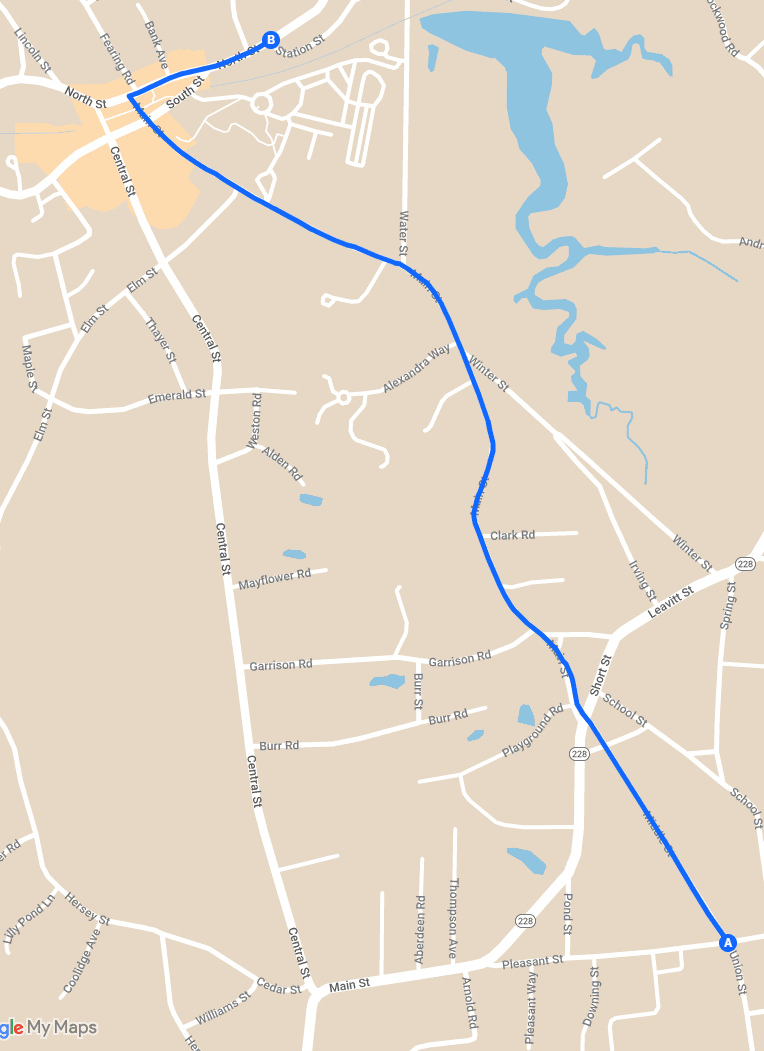 Hingham 4th of July Parade Route