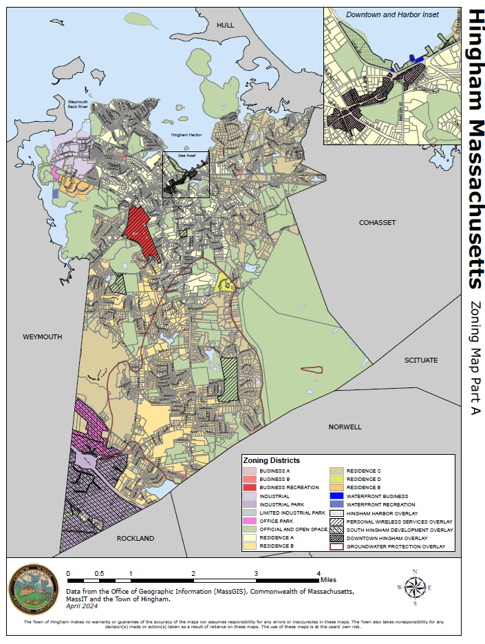 Hingham Zoning Map Part A