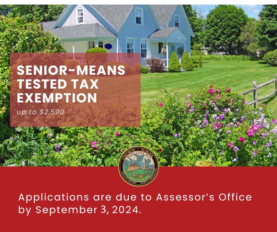 Senior Means Tested Tax Exemption Applications Due Date Sept 3 2024