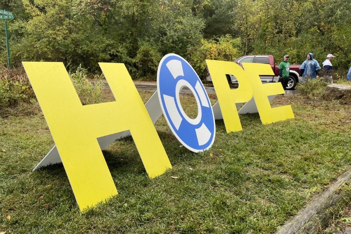Letters spelling hope