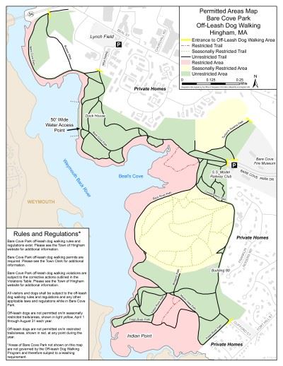 Bare Cove Park Permitted Areas