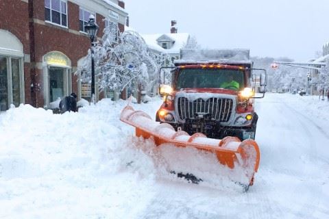 DPW Snow Plow downtown street