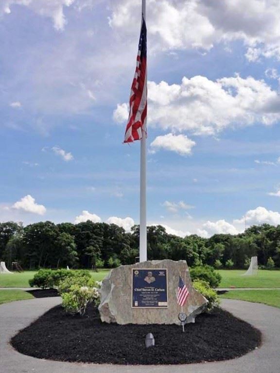 HPD Chief Steve Carlson Memorial Field Pole Stone